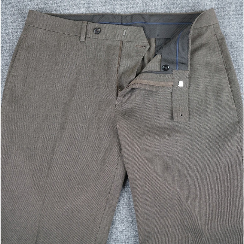 Lauren Ralph Lauren Dress Pants Mens 36x27 Brown Flat Front Trousers Business